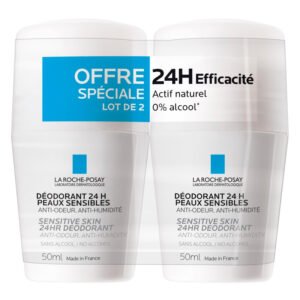 La Roche-Posay Lot x2 Déodorants Peaux Sensibles 24H Bille 2x50 ml